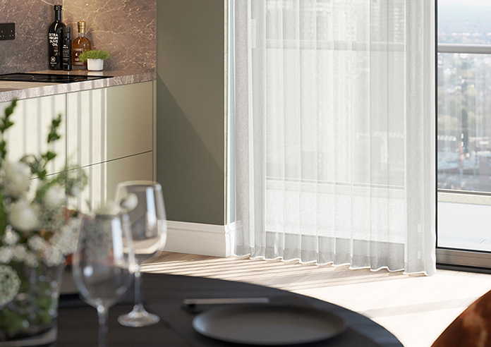 Kalahari Voile, Ghost White - Made to Measure Curtains - Image 5